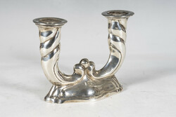 Silver two-branched candlestick