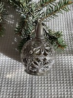 Old retro plastic silver colored soda bottle Christmas tree decoration