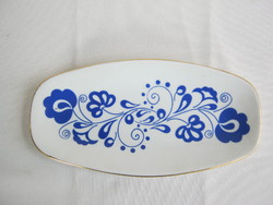 Zsolnay porcelain blue flower bowl