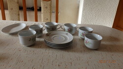 Coffee set with rose pattern