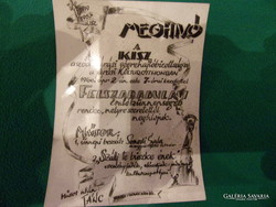 Kisz gyülésre meghívókártya 1960-bol