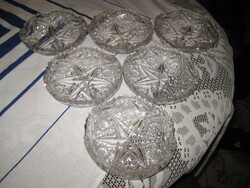 Lead crystal bowls, 6 pieces 13 x 3 cm