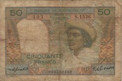 50 francs 1963 Comoros Comore szigetek