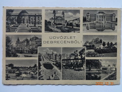 Régi képeslap: Debrecen, részletek (40-es évek)