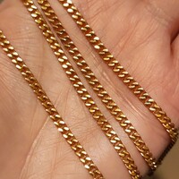 18K gold-plated new steel necklace 62cm