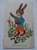 Old graphic Easter greeting card - Dawn Gabriella drawing