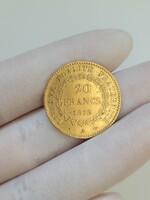 1878 III. Francia Köztársaság 0.900 arany 20 frank!!!