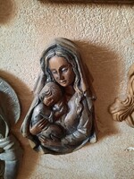 Antik Madonna gyermekkel, Szűz Mária fali dombormű,  relief, Alkudható