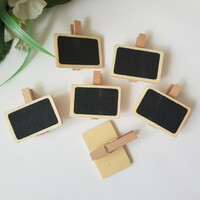 New, 6-piece bulletin board mini wooden clip, decoration