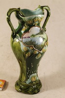 Antik majolika füles váza 955
