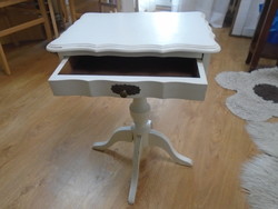 Nice old white side table with one drawer