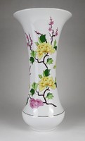 1P854 Hatalmas paradicsommadaras hibátlan Hollóházi porcelán váza 42.5 cm