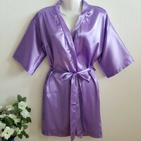 Purple satin robe, robe in preparation - approx. M