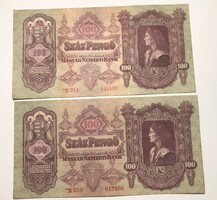 One hundred pengő 1930.