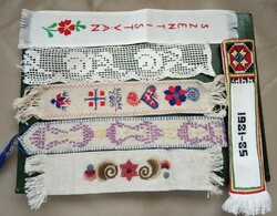 Embroidered Crochet Bookmarks Set of 6 and Individual