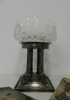 Eredeti art-deco kristály üveg asztalközép , kínáló