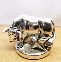 Star Destroyer Bull. A laminated silver sculpture by Marcello Giorgio