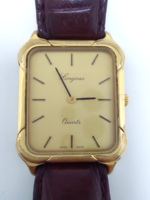 211T. Vintage longines gold-plated quartz wristwatch 15 rubies quartz