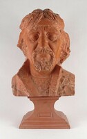 1P870 Lajos Józsa : Károly Szegvár 1989 terracotta bust 58 cm