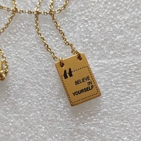 New gold-plated steel necklace 42 +6cm