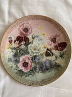 Dreamy lena liu numbered decorative plate with poppies,