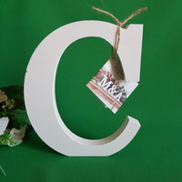 New, white, wooden letter c table decoration - Class 2