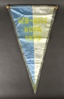 1Q020 SZB - KISZ CUP 1979 Blue and White Triangular Unit Flag 33.5 x 55 cm