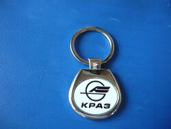 Kraz oval metal keychain