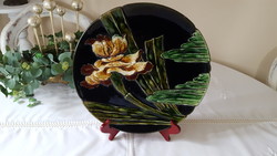 Beautiful schütz blansko majolica decorative plate, bowl 33 cm.
