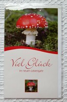 Happy birthday postcard greeting card greeting card post card postmark german mushroom pattern