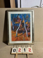 XX. századi európai művész, olaj, karton festmény, 80 x 60 cm-es nagyságú.0212