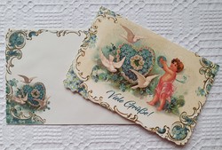 Vintage old greeting card with envelope greeting card greeting card postcard postal clean German