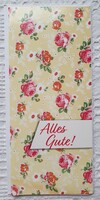 Greetings postcard with envelope greeting card greeting card postcard with pure German rose pattern