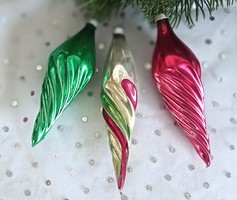 Old icicle Christmas tree ornament 10-11cm