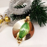 Old Christmas tree decoration made of glass and foil
