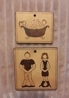Illemhely (wc, fürdőszoba) jelölő ajtótáblák