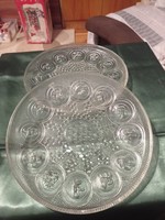 Rare unique horoscope glass cake plate offering 28.5 cm