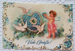 Vintage old greeting card greeting card greeting card post card postmark German
