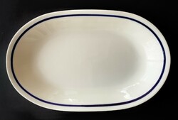 Alföldi display case blue striped canteen sausage plate oval pancake serving bowl with vegetables