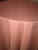 Elegant pale mallow woven tablecloth with a beautiful pattern