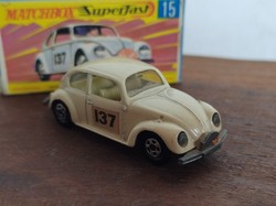 Matchbox lesney vw volkswagen beetle 1968 toy car with box