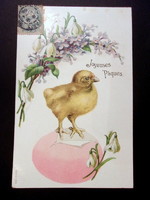 Antik  húsvéti képeslap üdvözlőlap
