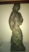 Akció ár ! Grantner Jenő (B.Pest,1907-B.Pest 1983) Toldi terrakotta szobor,hibátlan, 36 cm