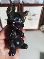 2 old bad bone figurines, ~ 11 cm high, with patent number on the back