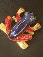 A prince from a frog...Gilded, enamel pin without mark