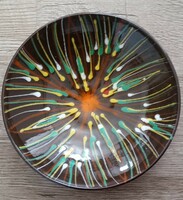 Glazed ceramic wall bowl, craft bowl