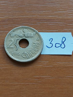 Spain 25 pesetas 1994 Canary Islands, aluminum bronze 308