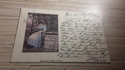 Antik Üdvözlő képeslap. 1899.