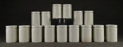 1P982 antique pharmacy porcelain apothecary jar 15 pieces 250 ml