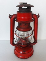 Old red feuerhand 275 baby storm lamp, kerosene lamp